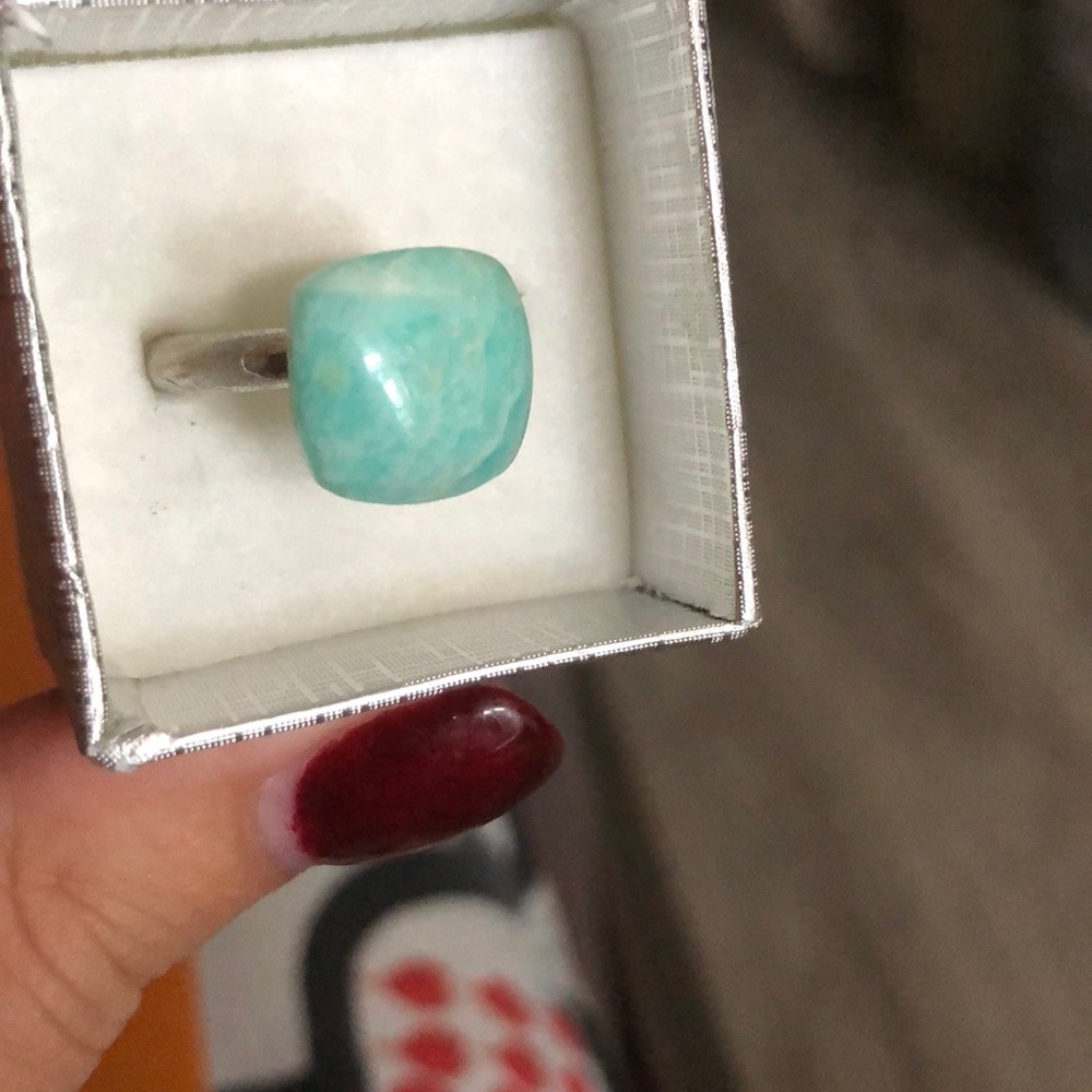 925 Silver Ring With Amazonite - image 3